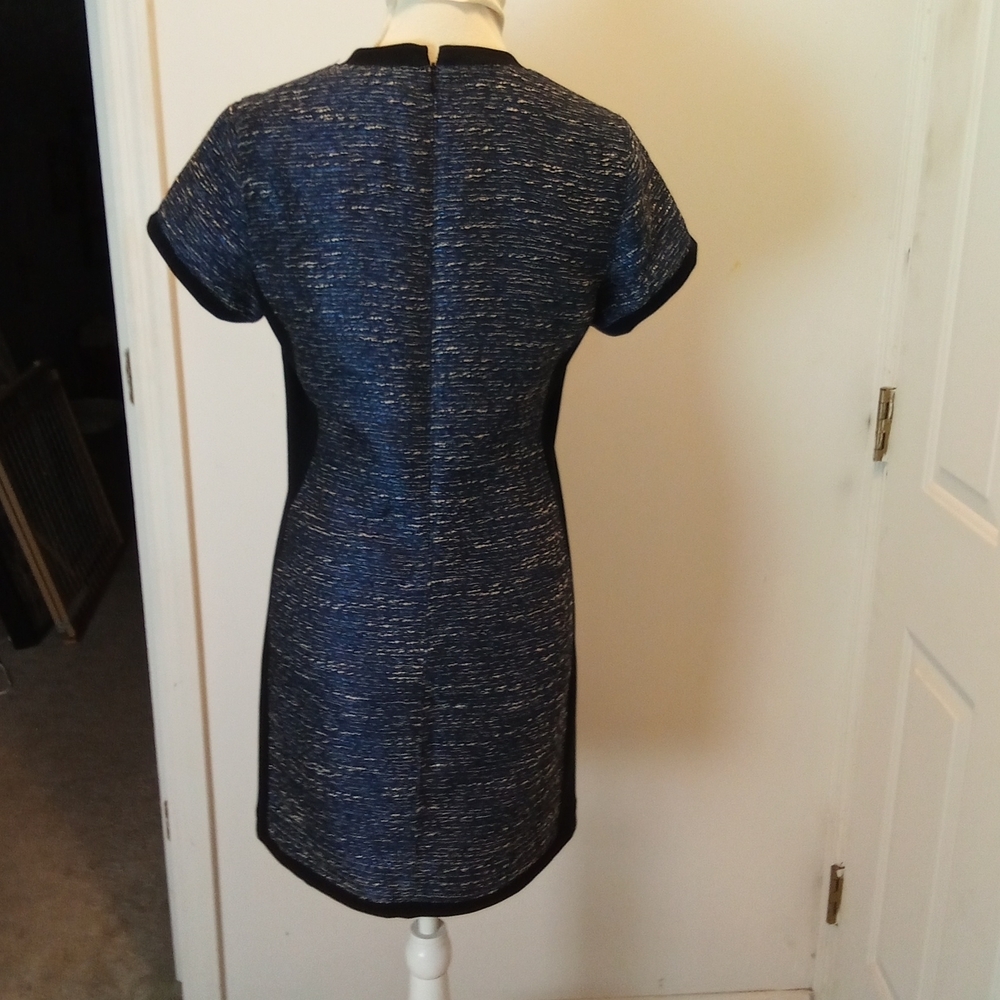 Madewell Black & blue Textured Mini Shift Dress - Picture 4 of 6